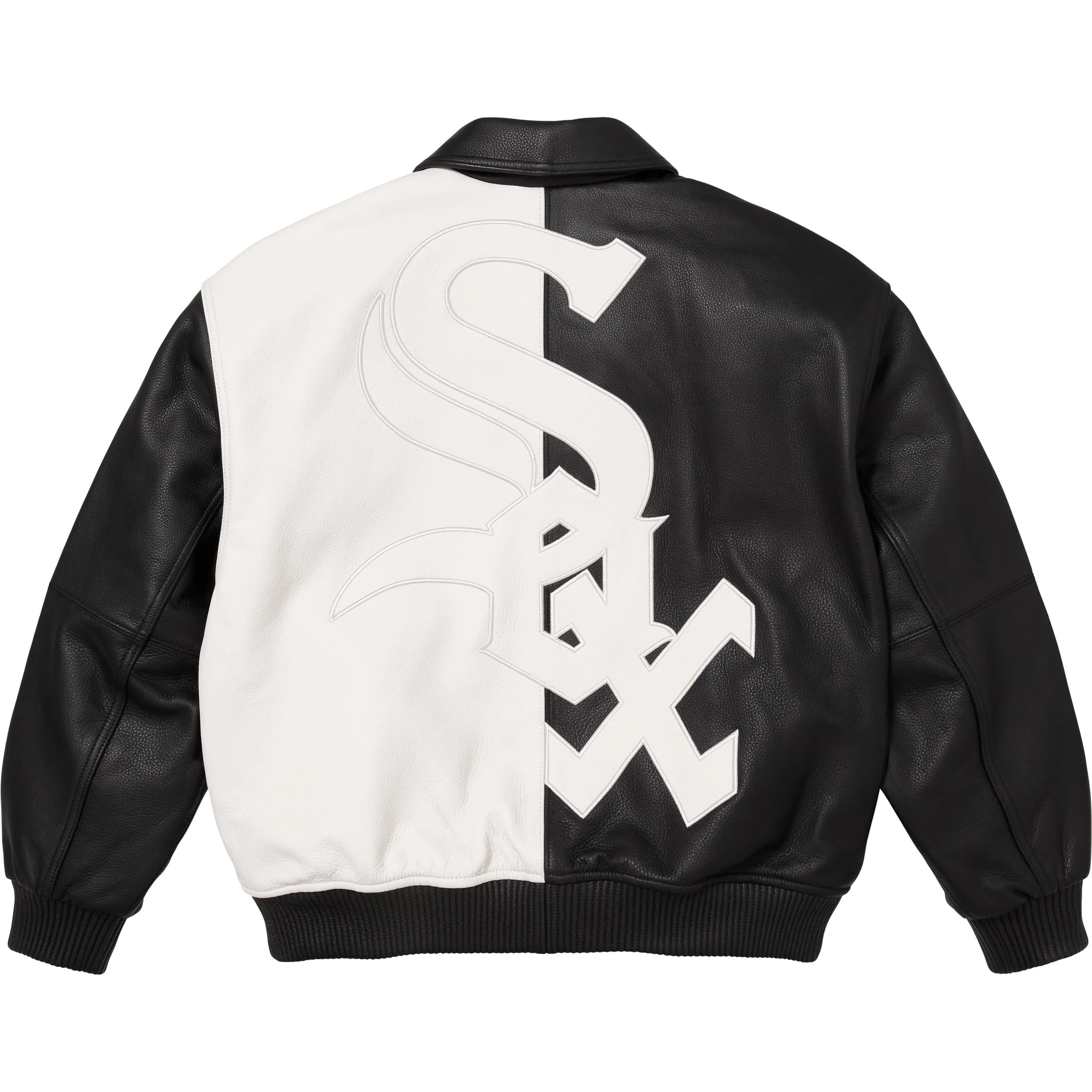 Supreme®/Chicago White Sox™ Leather Varsity Jacket view 2